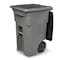 Toter Toter 64 Gal. Trash Can Graystone with Quiet Wheels and Lid ANA64 - alternate 4